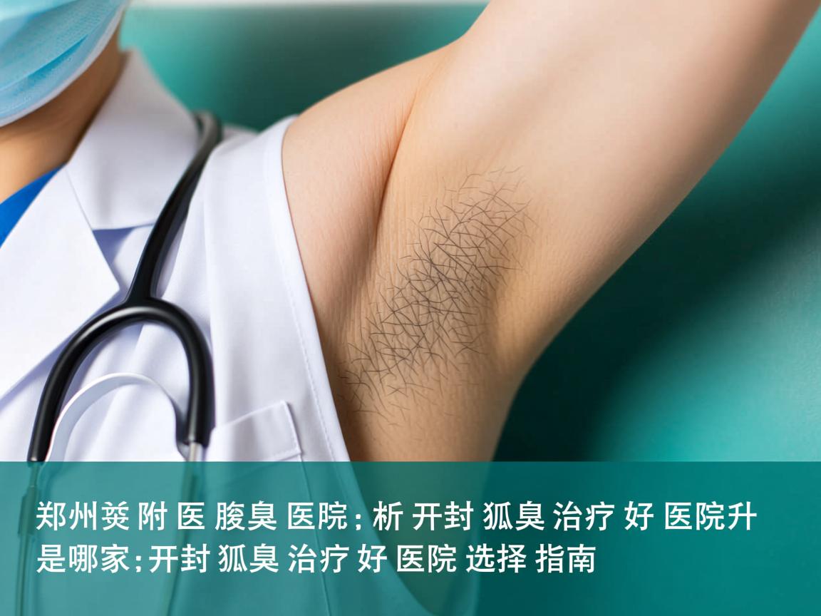 郑州附医腋臭医院解析，开封狐臭治疗好医院是哪家，开封狐臭治疗好医院选择指南