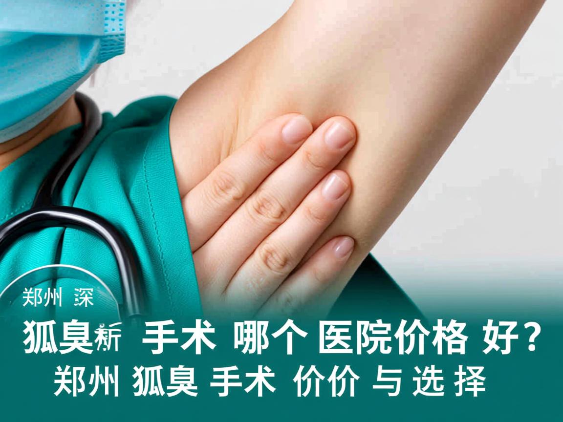 郑州狐臭手术哪个医院价格好？深度解析郑州狐臭手术价格与选择