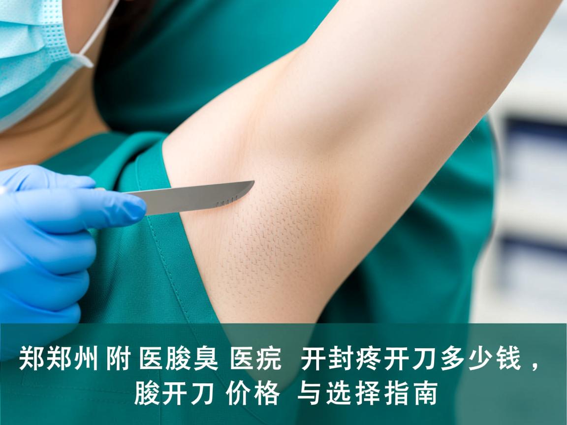 郑州附医腋臭医院解析，开封腋臭开刀多少钱，腋臭开刀价格与选择指南