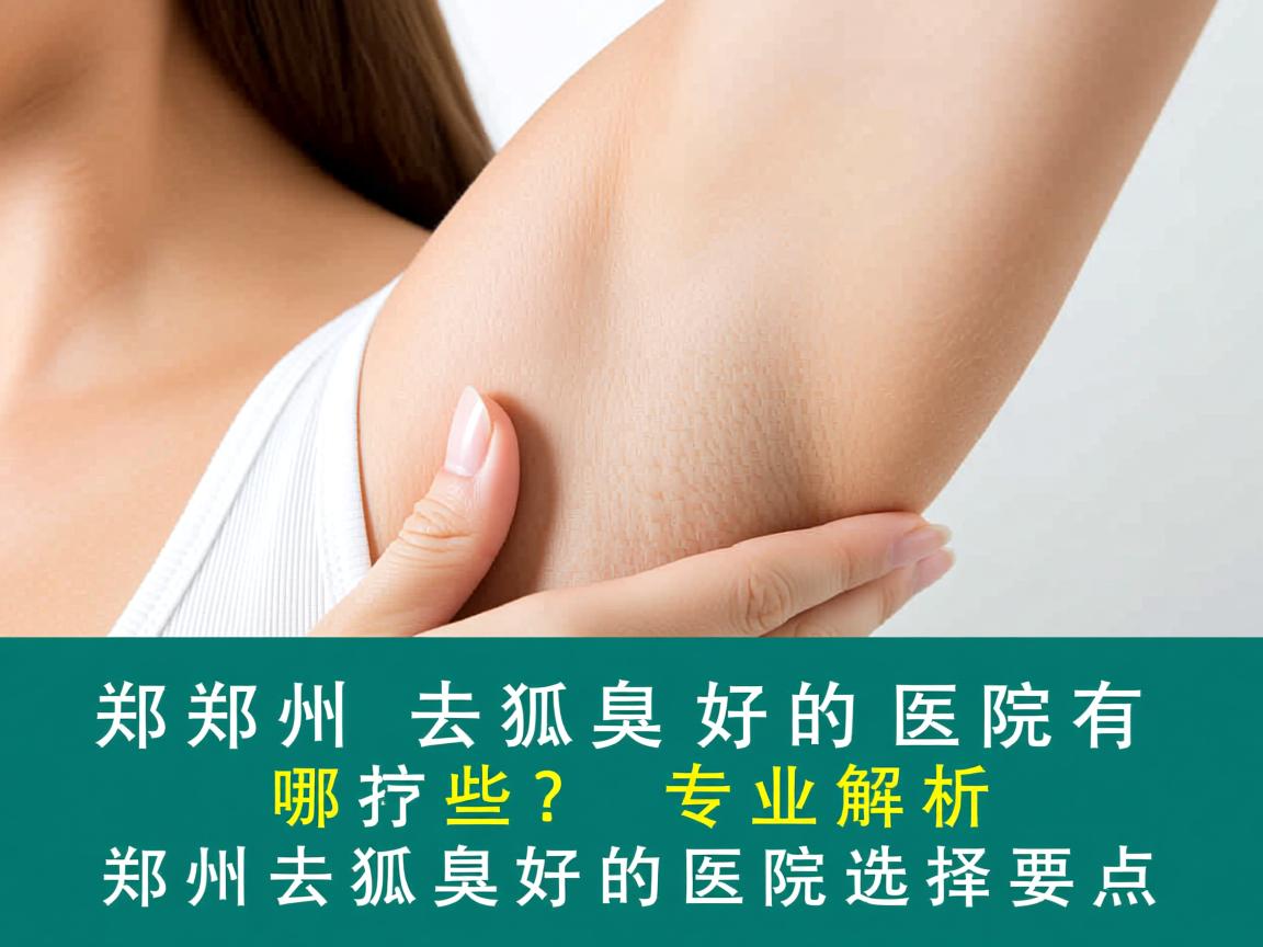 郑州去狐臭好的医院有哪些？专业解析郑州去狐臭好的医院选择要点