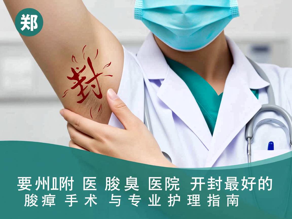 郑州附医腋臭医院，开封最好的腋臭手术与专业护理指南