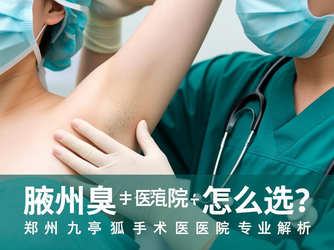 腋臭手术医院怎么选？郑州九亭狐臭手术医院专业解析