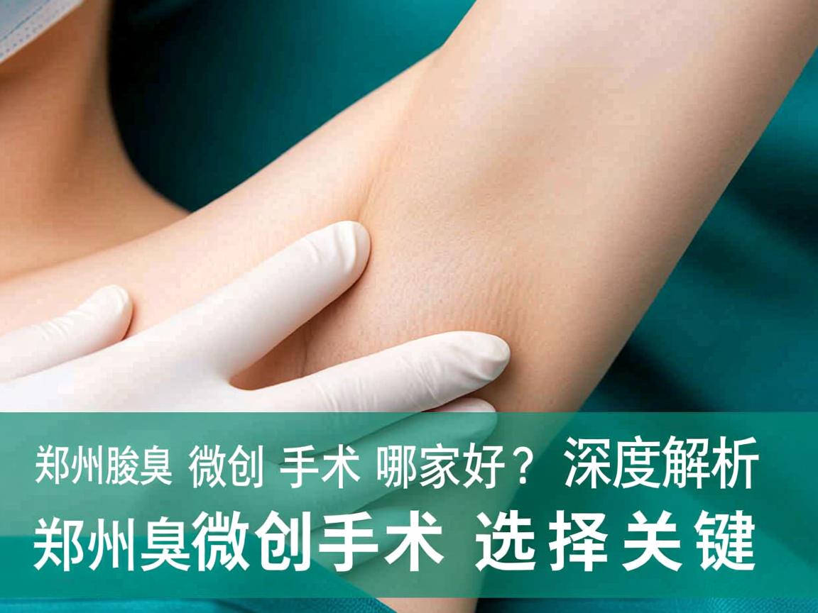 郑州腋臭微创手术哪家好？深度解析郑州腋臭微创手术的选择关键