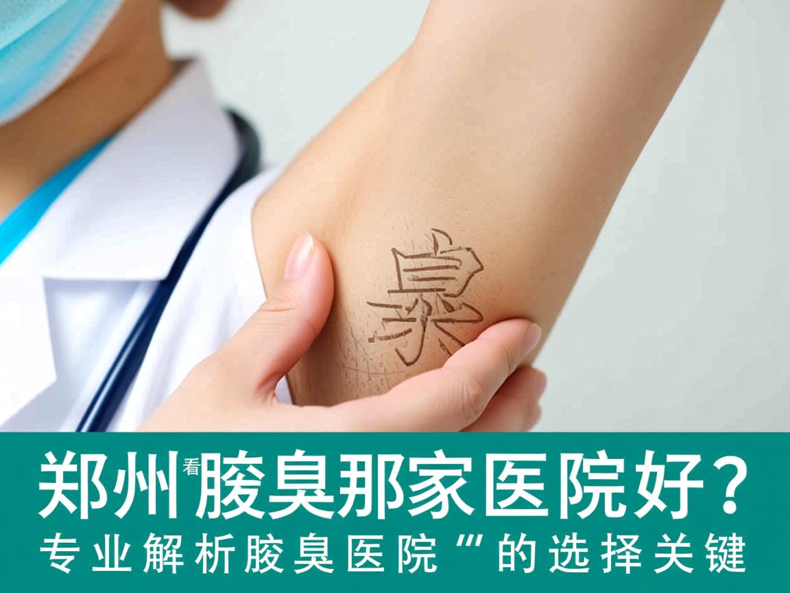 郑州看腋臭那家医院好？专业解析郑州腋臭医院的选择关键