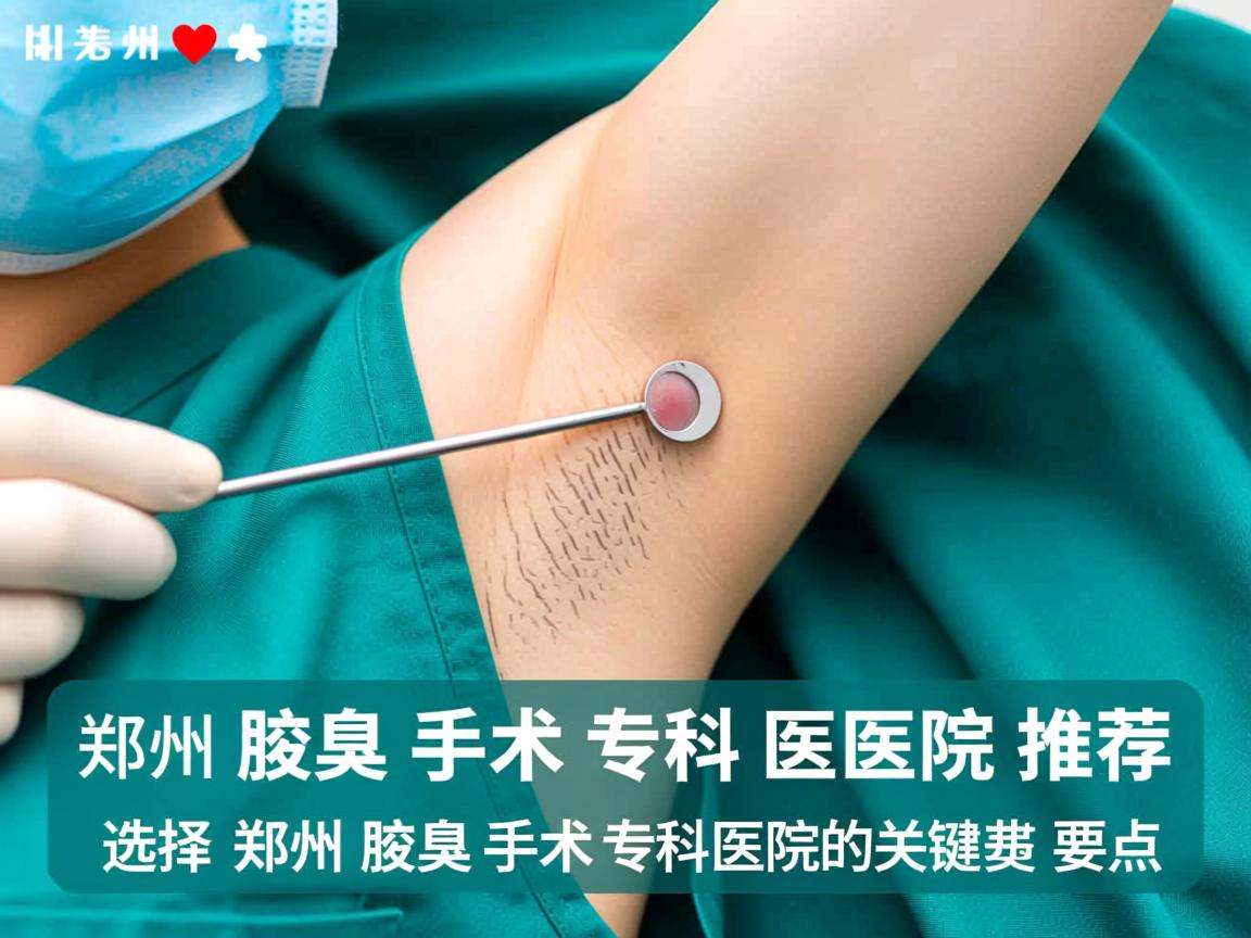 郑州腋臭手术专科医院推荐，选择郑州腋臭手术专科医院的关键要点