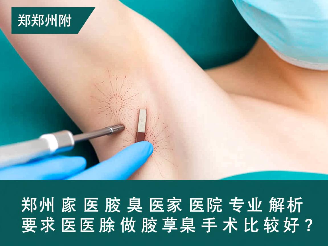 郑州附医腋臭医院专业解析，郑州哪家医院做去除腋臭手术比较好？