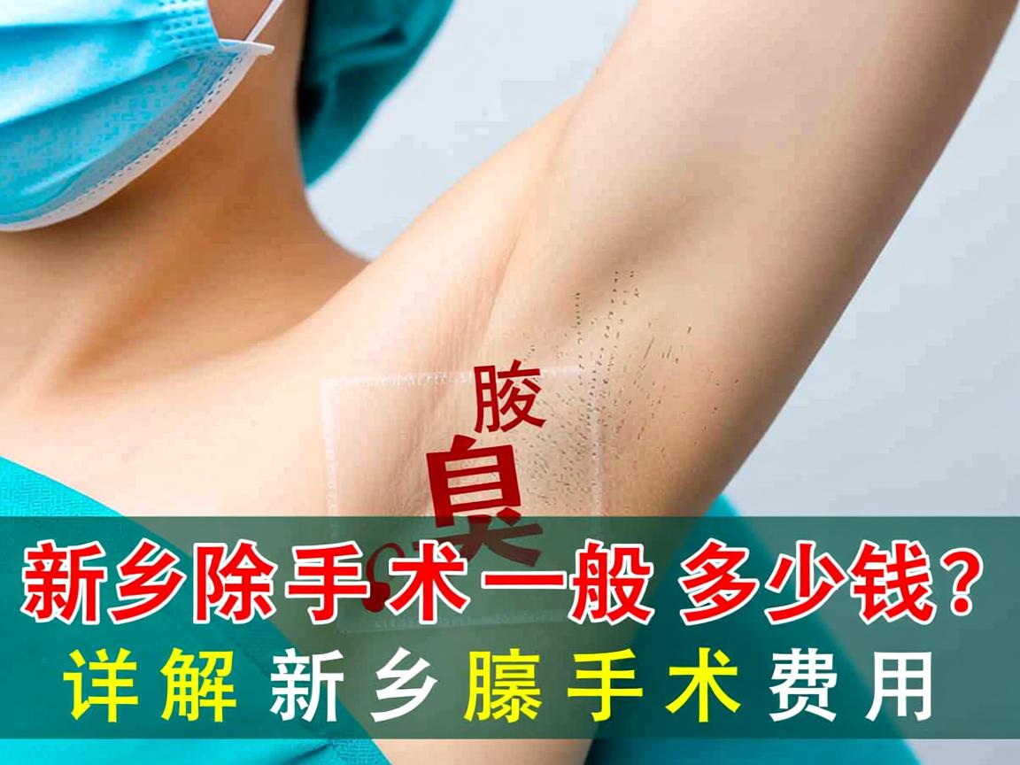新乡除腋臭手术一般多少钱？详解新乡腋臭手术费用