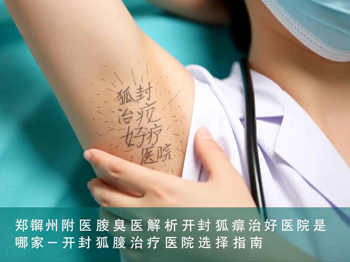 郑州附医腋臭医院解析，开封狐臭治疗好医院是哪家，开封狐臭治疗医院选择指南
