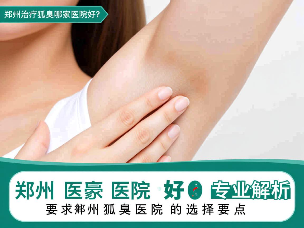 郑州治疗狐臭哪家医院好？专业解析郑州狐臭医院的选择要点