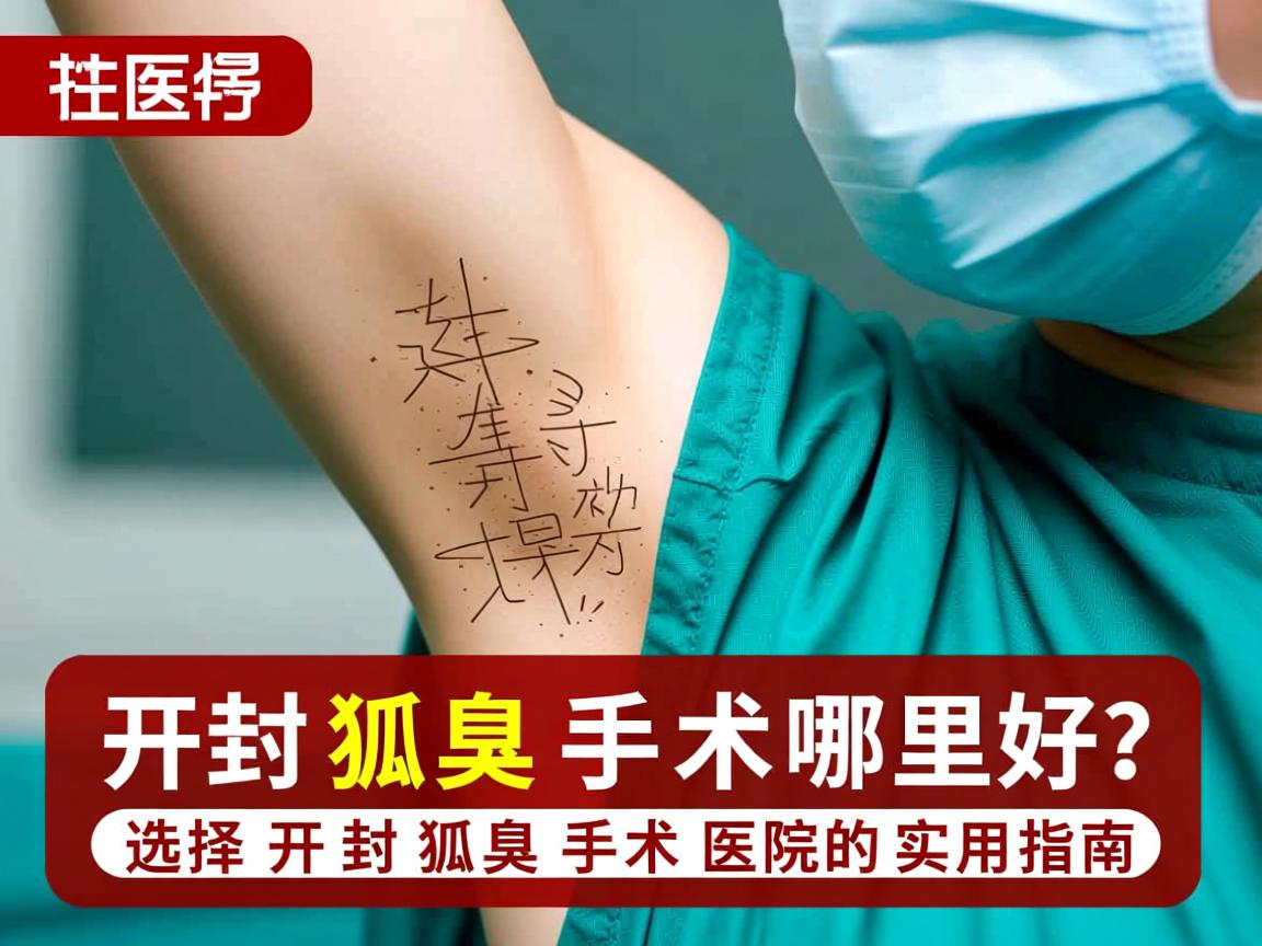 开封狐臭手术哪里好？选择开封狐臭手术医院的实用指南
