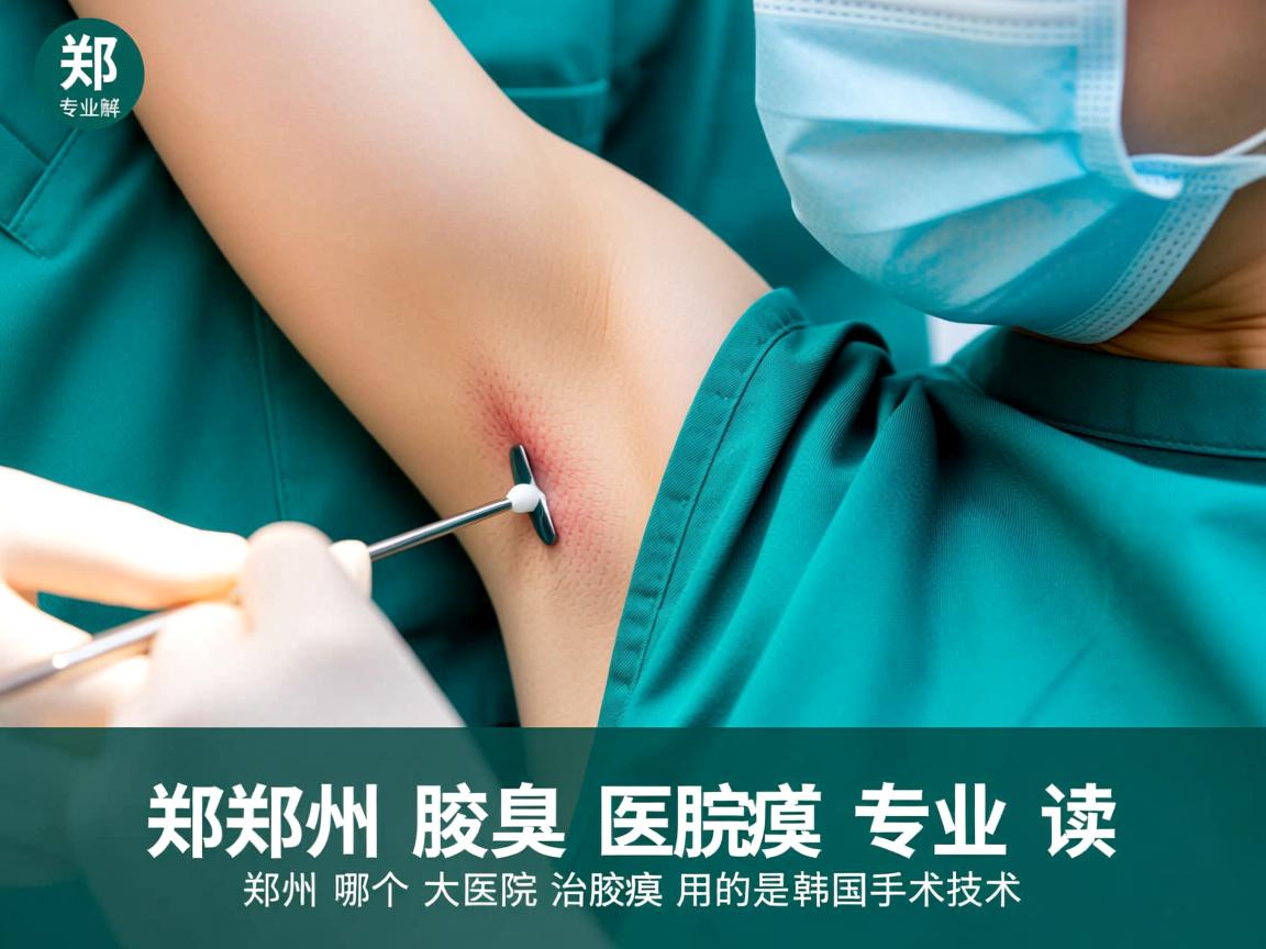 郑州腋臭医院专业解读，郑州哪个大医院治腋臭用的是韩国手术技术