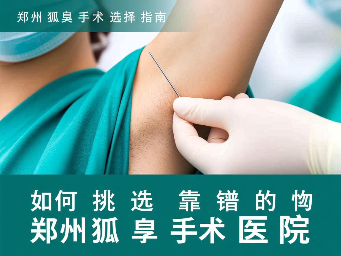 郑州狐臭手术选择指南，如何挑选靠谱的郑州狐臭手术医院
