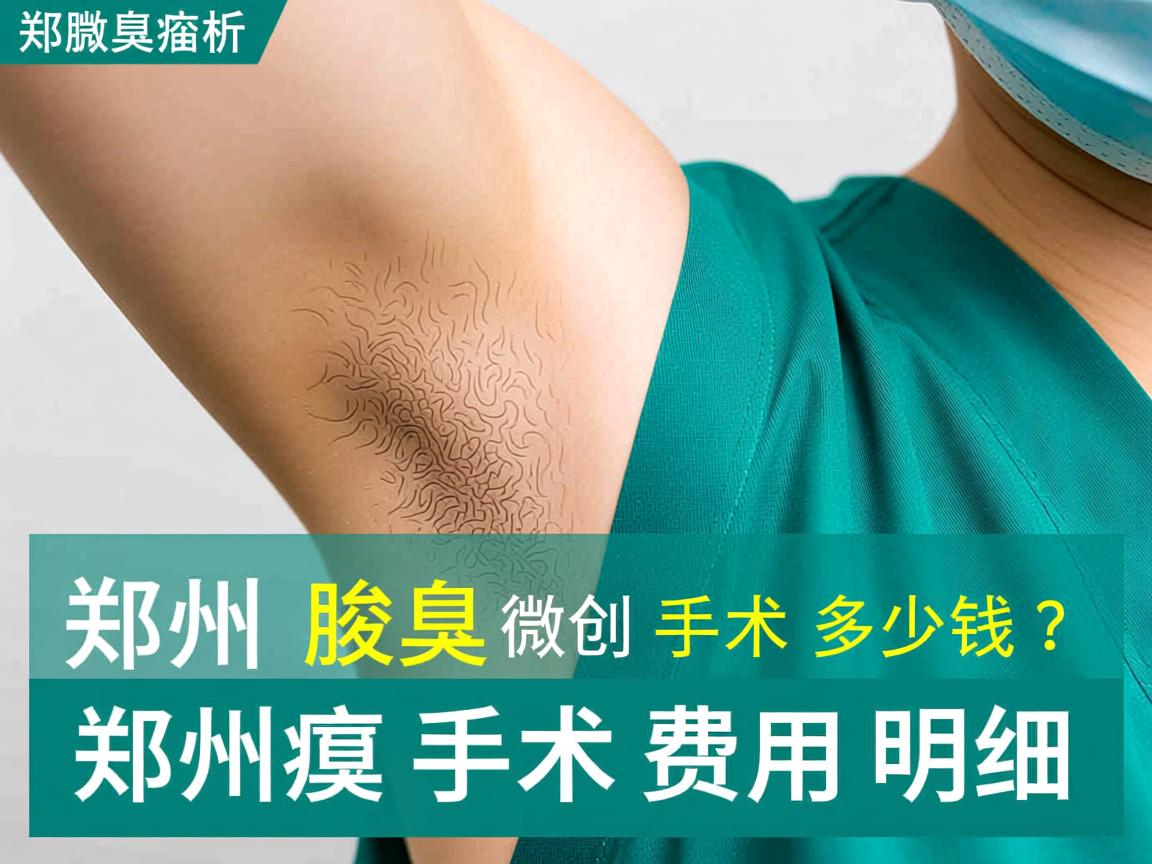 郑州腋臭微创手术多少钱？解析郑州腋臭手术费用明细