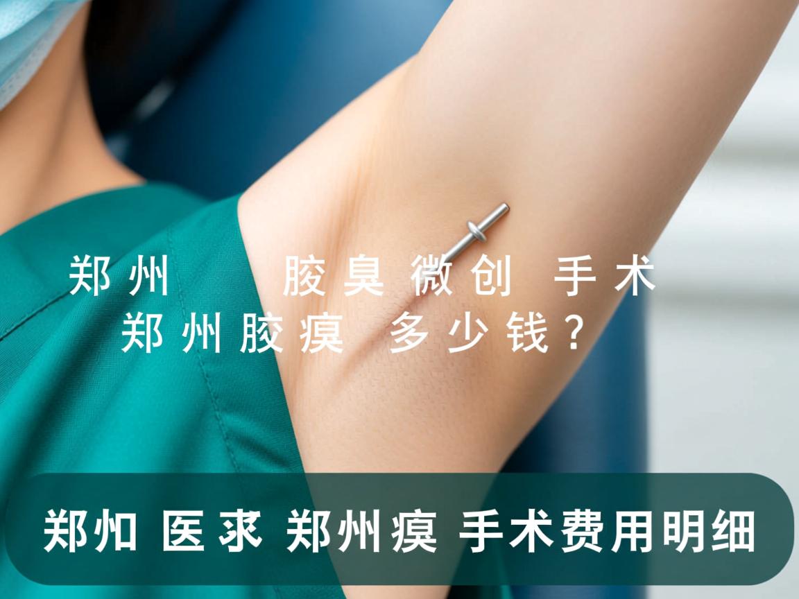 郑州腋臭微创手术多少钱？解析郑州腋臭手术费用明细