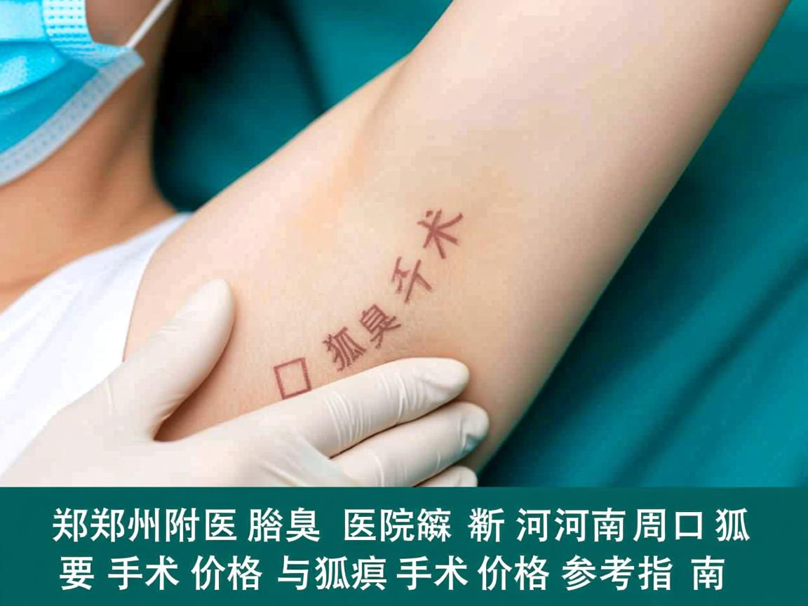 郑州附医腋臭医院解析，河南周口狐臭手术价格与狐臭手术价格参考指南