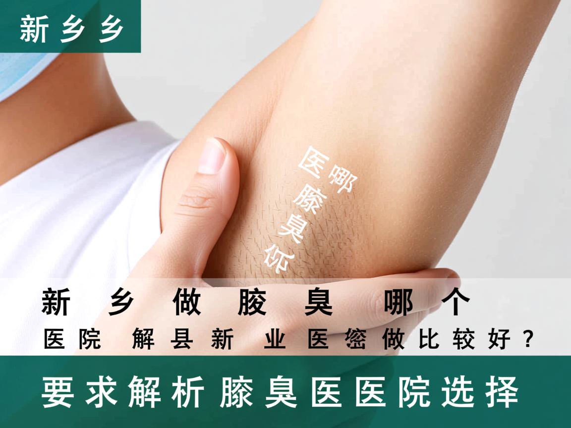 新乡做腋臭哪个医院做比较好？专业解析新乡腋臭医院选择