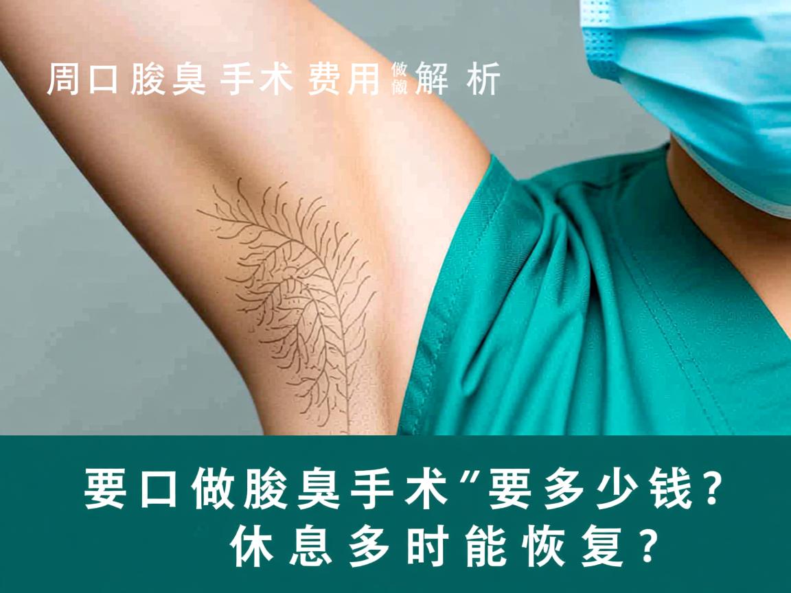 周口腋臭手术费用解析，周口做腋臭手术要多少钱？休息多久能恢复？