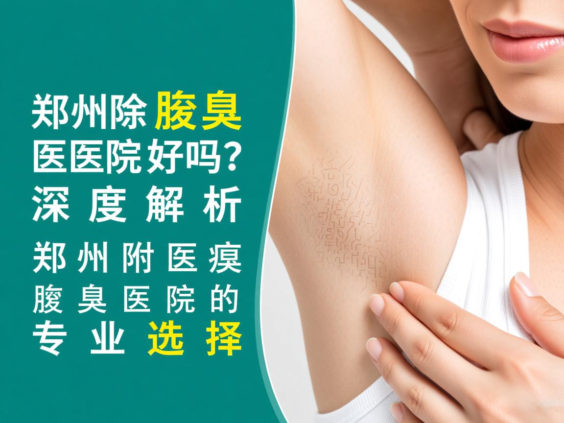 郑州除腋臭医院好吗？深度解析郑州附医腋臭医院的专业选择