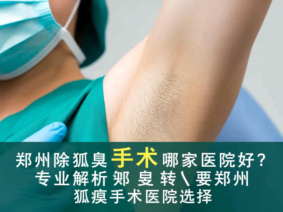 郑州除狐臭手术哪家医院好？专业解析郑州狐臭手术医院选择