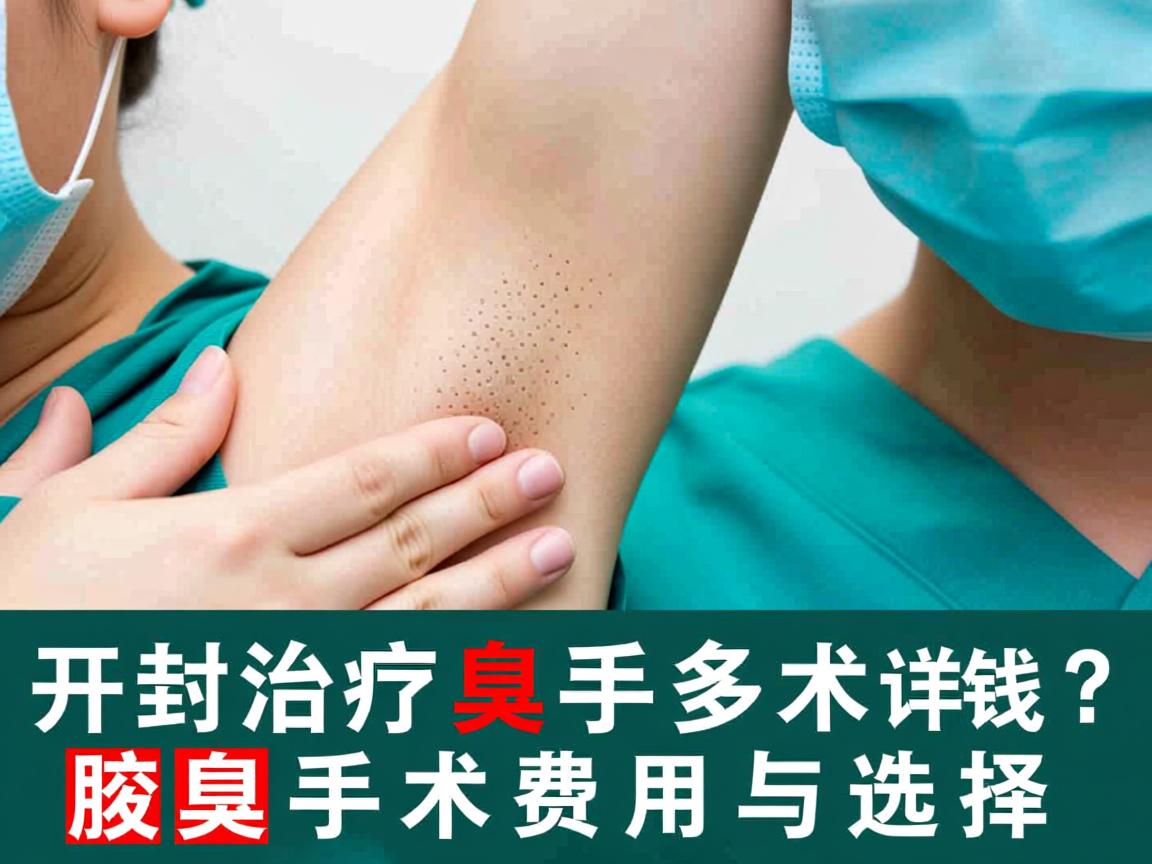 开封治疗腋臭手术多少钱？详解腋臭手术费用与选择