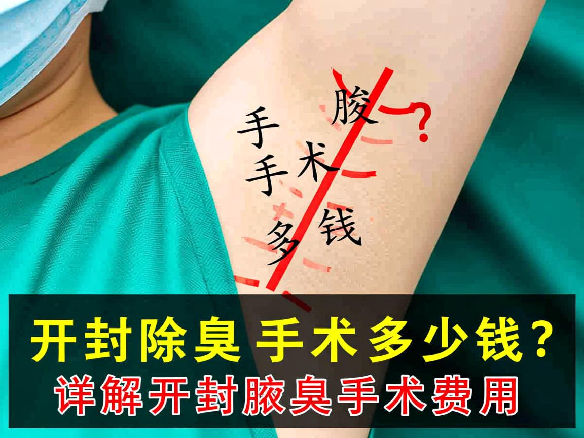 开封除腋臭手术多少钱？详解开封腋臭手术费用