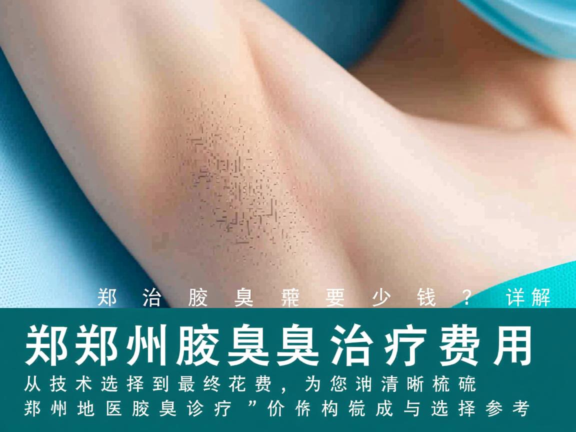 郑州治腋臭要多少钱？详解郑州腋臭治疗费用
从技术选择到最终花费，为您清晰梳理郑州地区腋臭诊疗的价格构成与选择参考