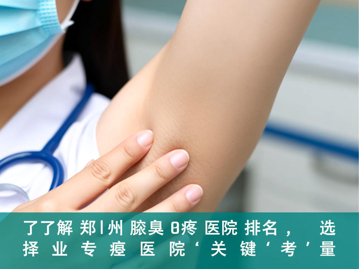 了解郑州腋臭医院排名，选择专业腋臭医院的关键考量