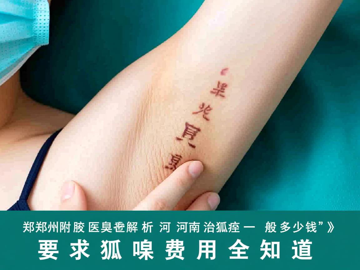 郑州附医腋臭医院解析，河南治狐臭一般多少钱，治狐臭费用全知道