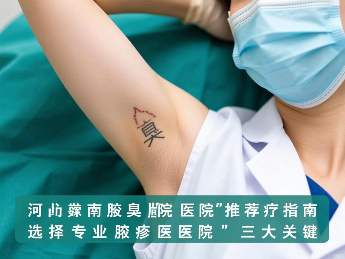 河南腋臭医院推荐指南，选择专业腋臭医院的三大关键