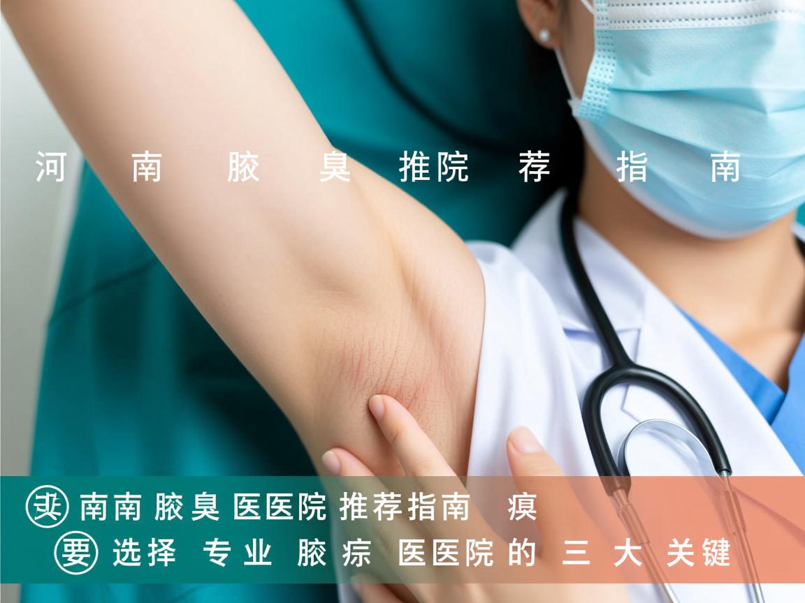 河南腋臭医院推荐指南，选择专业腋臭医院的三大关键