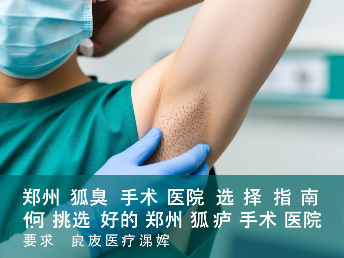 郑州狐臭手术医院选择指南，如何挑选好的郑州狐臭手术医院