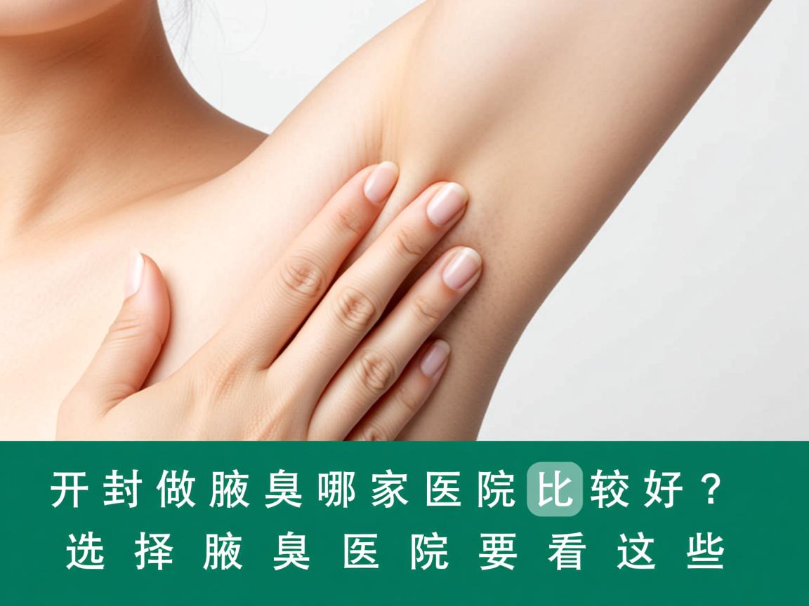 开封做腋臭哪家医院比较好？选择腋臭医院要看这些
