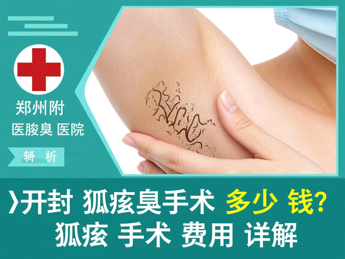 郑州附医腋臭医院解析，开封狐臭手术多少钱？狐臭手术费用详解