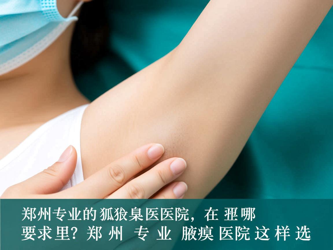 郑州专业的狐臭医院在哪里？郑州专业腋臭医院这样选