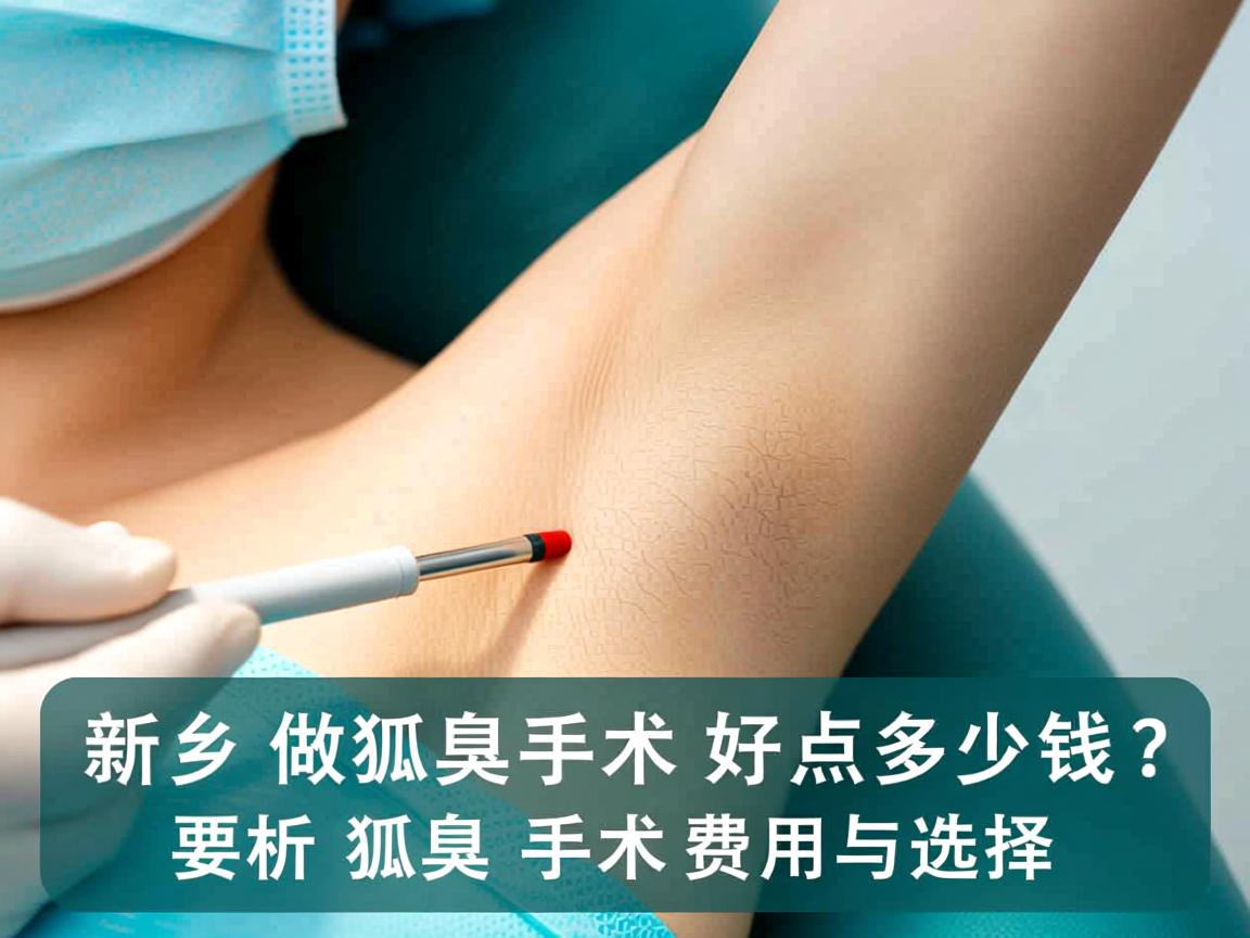 新乡做狐臭手术好点多少钱？解析狐臭手术费用与选择