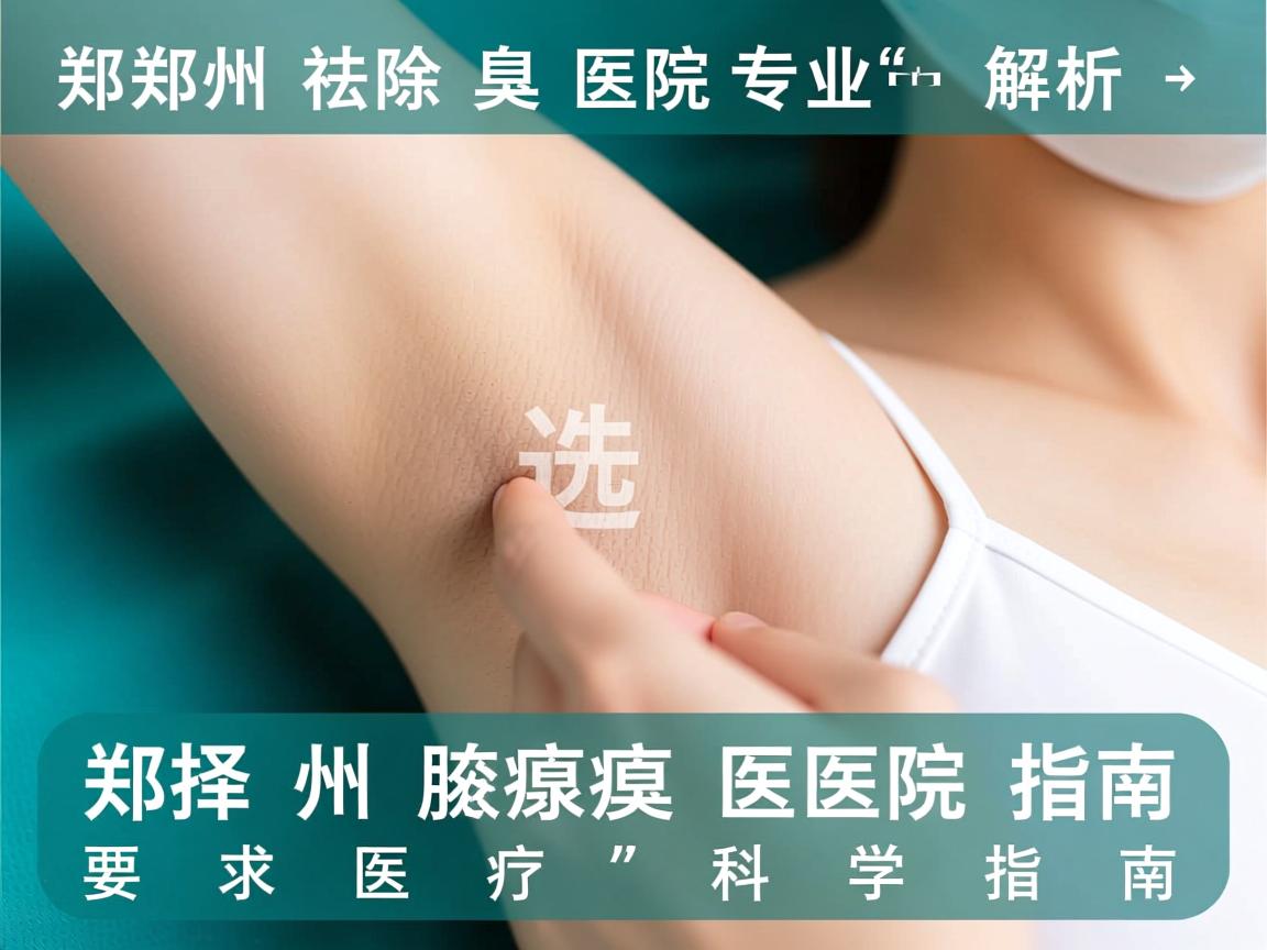 郑州祛除腋臭医院专业解析，选择郑州腋臭医院的科学指南