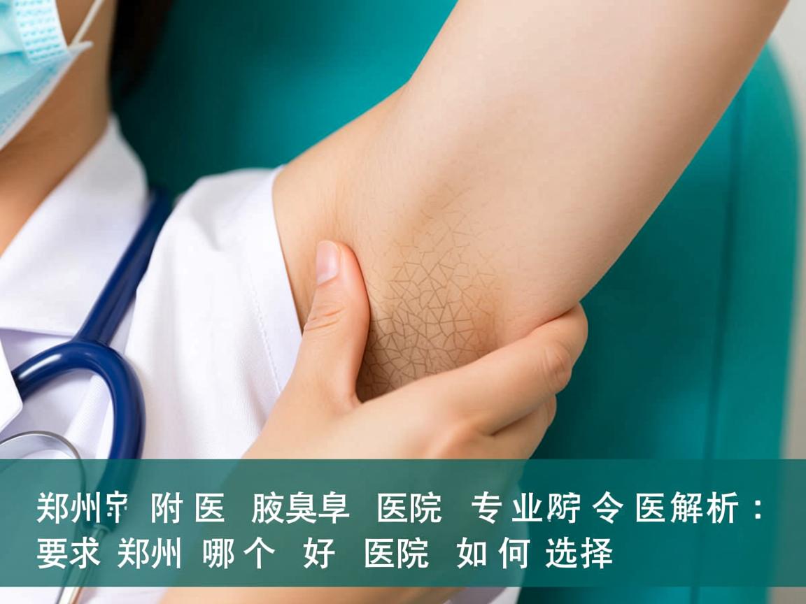 郑州附医腋臭医院专业解析，郑州哪个医院好，好医院如何选择