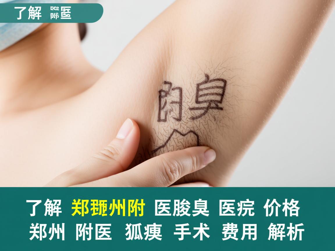 了解郑州附医腋臭医院价格 郑州附医狐臭手术费用解析