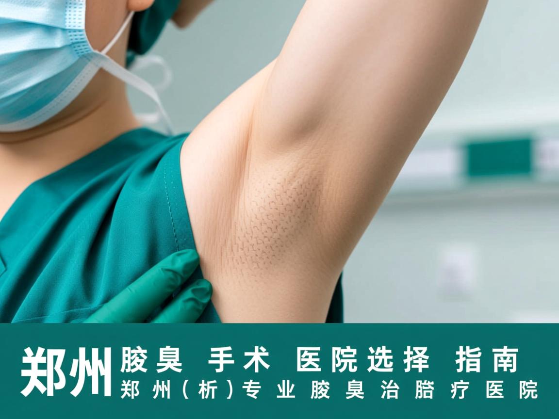 郑州腋臭手术医院选择指南，解析郑州专业腋臭治疗医院