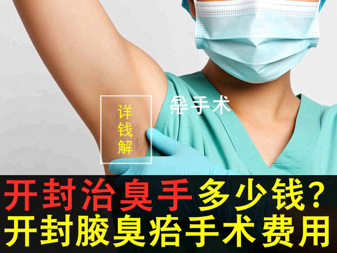 开封治疗腋臭手术多少钱？详解开封腋臭治疗手术费用
