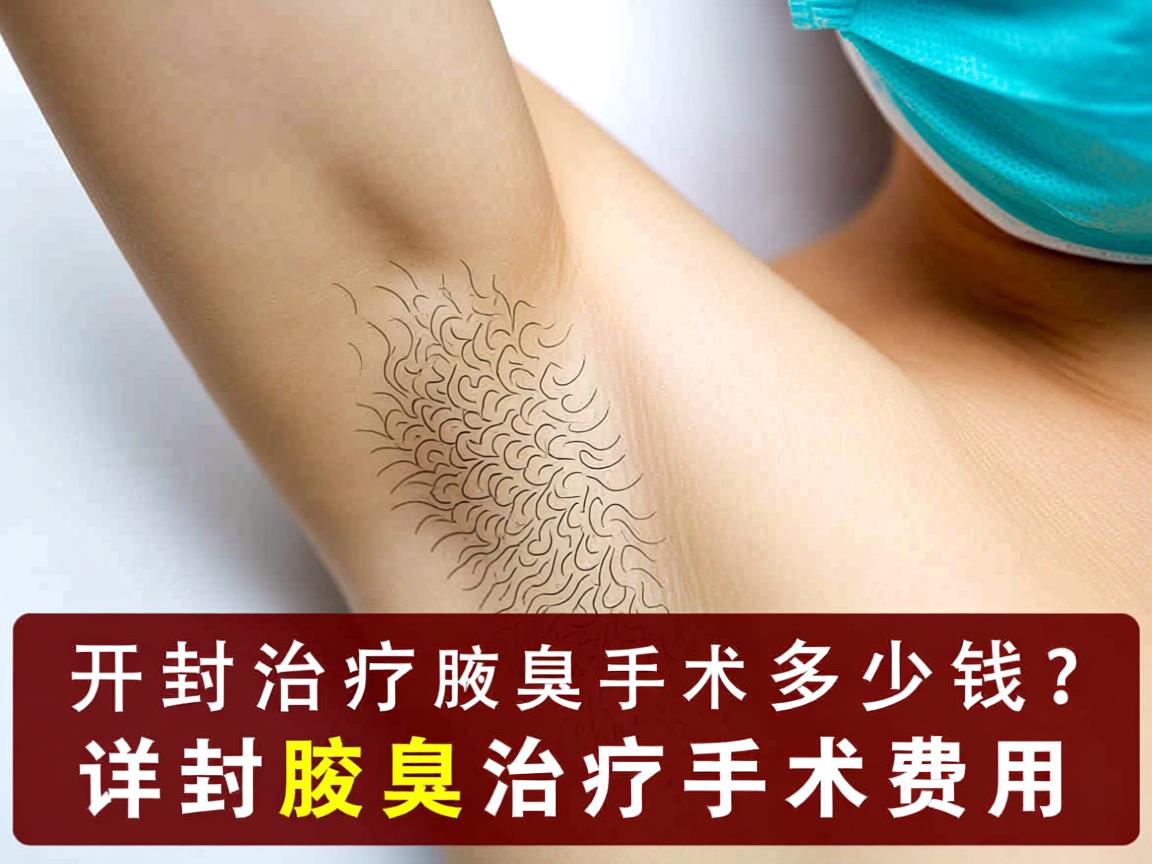 开封治疗腋臭手术多少钱？详解开封腋臭治疗手术费用