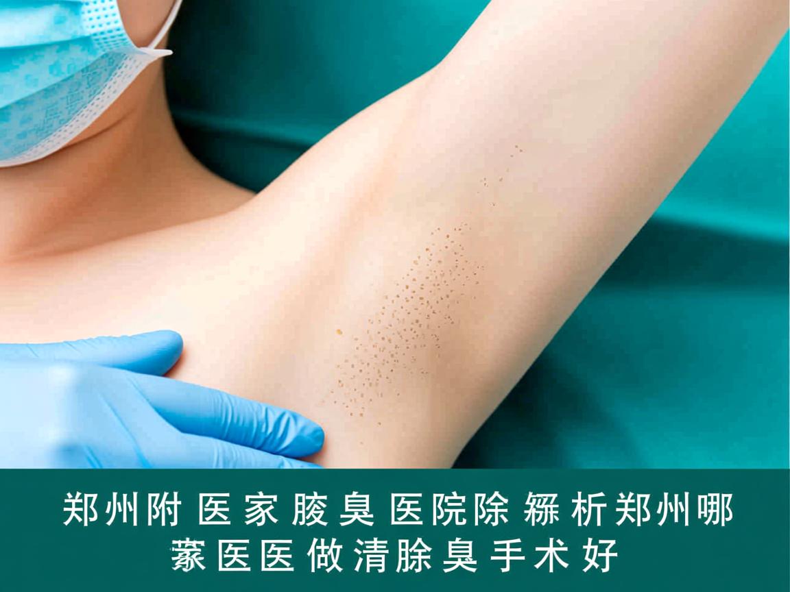 郑州附医腋臭医院解析，郑州哪家医院做清除腋臭手术好