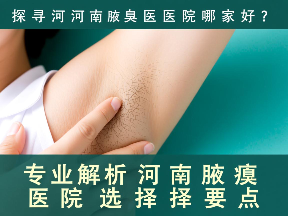 探寻河南腋臭医院哪家好？专业解析河南腋臭医院选择要点