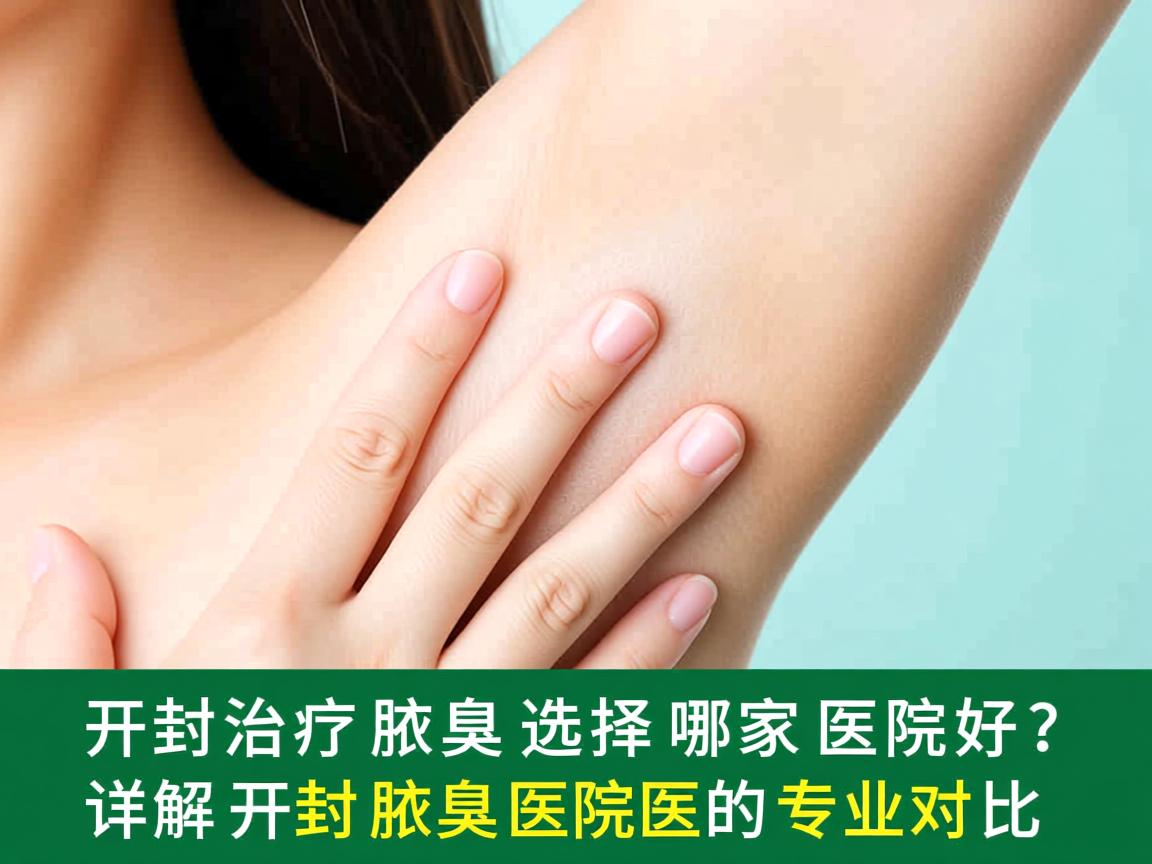 开封治疗腋臭选择哪家医院好？详解开封腋臭医院的专业对比