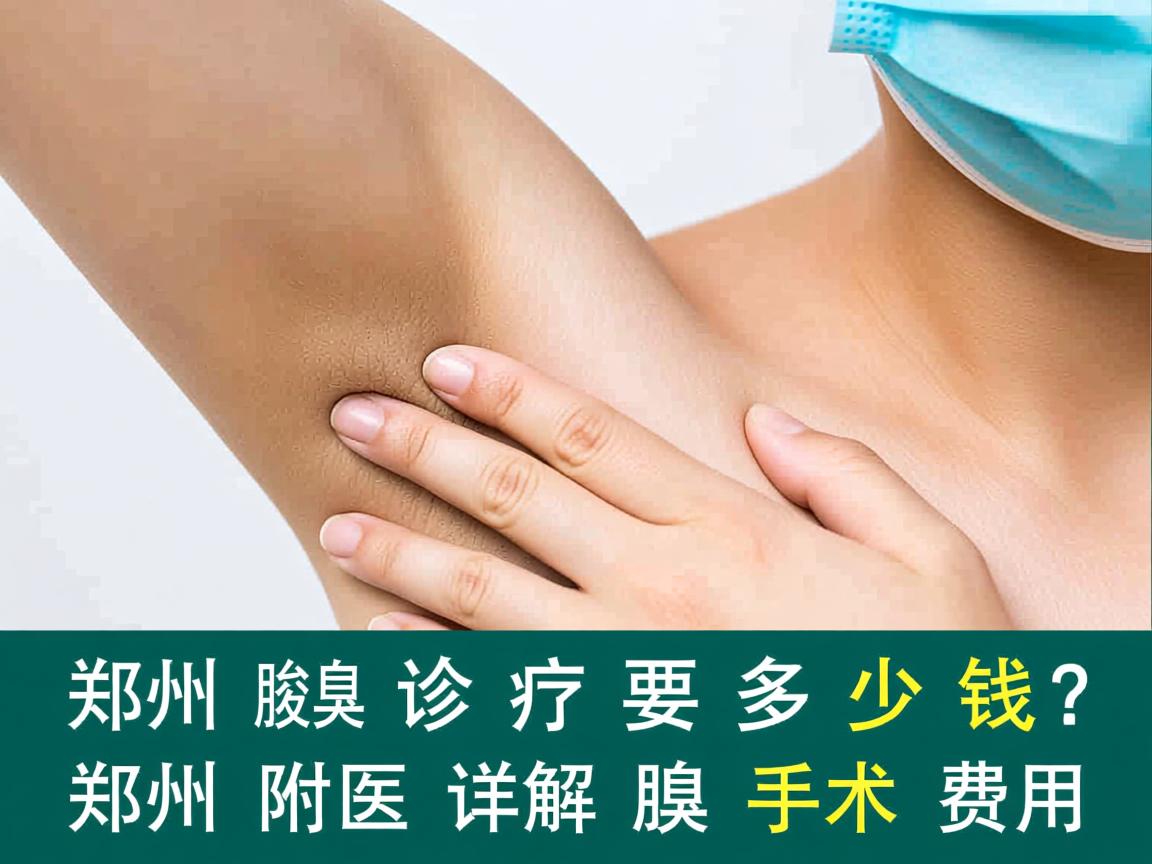 郑州腋臭诊疗要多少钱？郑州附医详解腋臭手术费用