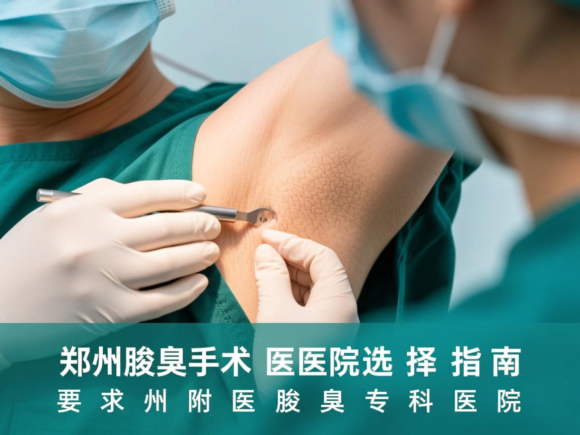 郑州腋臭手术医院选择指南,聚焦郑州附医腋臭专科医院 郑州腋臭手术医院选择指南,聚焦郑州附医腋臭专科医院