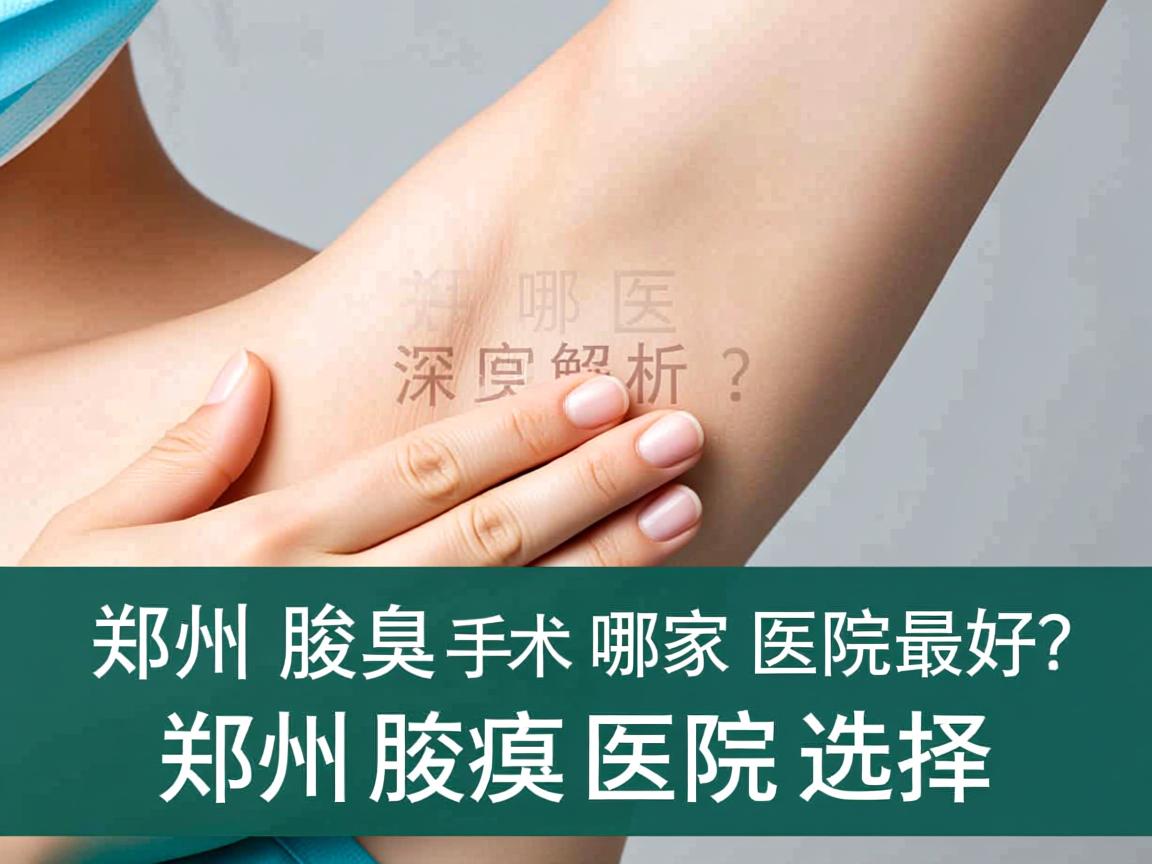 郑州腋臭手术哪家医院最好？深度解析郑州最好腋臭医院的选择