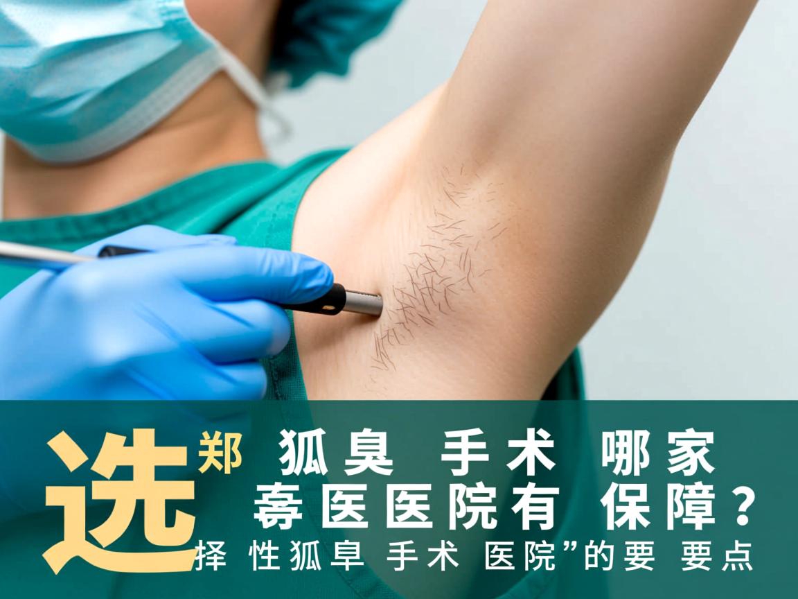 郑州狐臭手术哪家医院有保障？选择保障性狐臭手术医院的要点