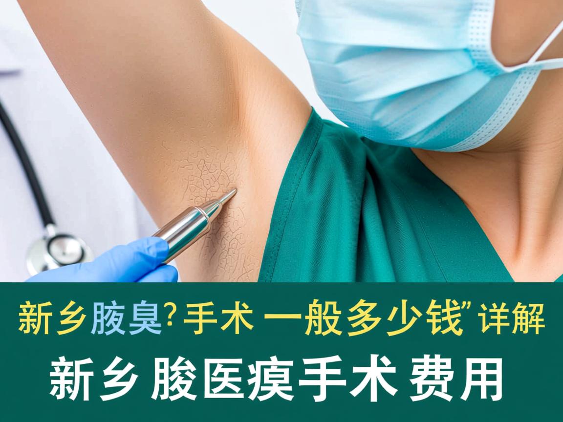 新乡腋臭手术一般多少钱？详解新乡腋臭手术费用