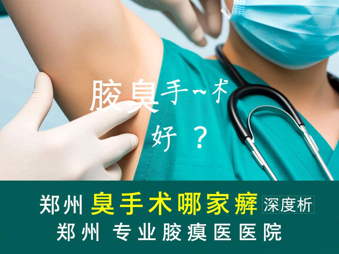 郑州腋臭手术哪家好？深度解析郑州专业腋臭医院